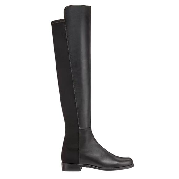Stewart Weitzman 5050 Over The Knee Boots ($850) Black Leather Size 8.5M - Picture 1 of 11